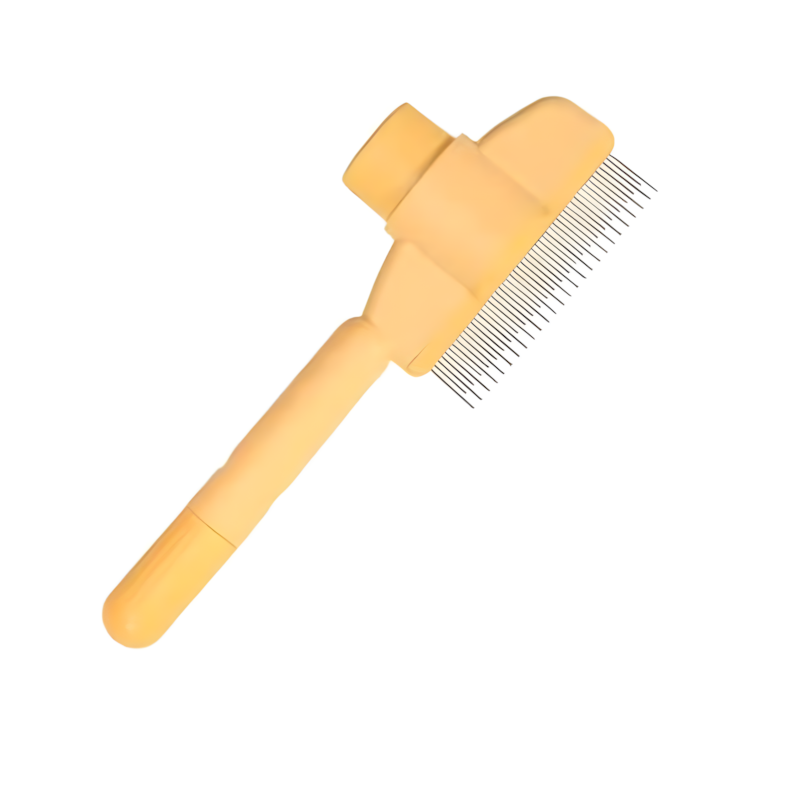 مشط ازالة وبر القطط مشط تنظيف وإزالة الشعر للحيوانات الأليفة مع زر تنظيف ذاتي - الصورة 1